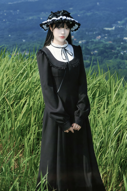 フランスヴィンテージリボンドールドレス