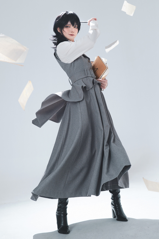 Umbrella Vintage Style Trailing Vest + Long Skirt + Short Skirt