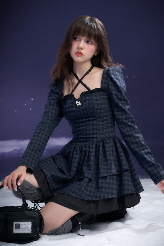 Night Princess Check Dress