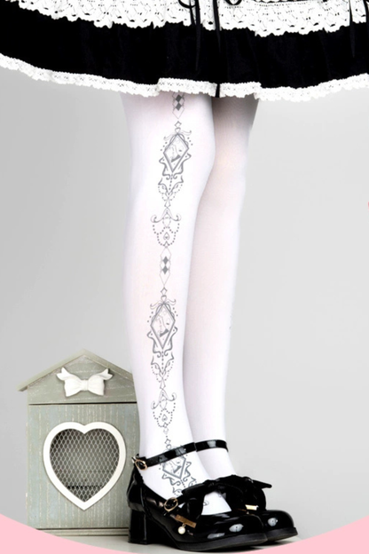 ゴシックガールベルベットロリータタイツ