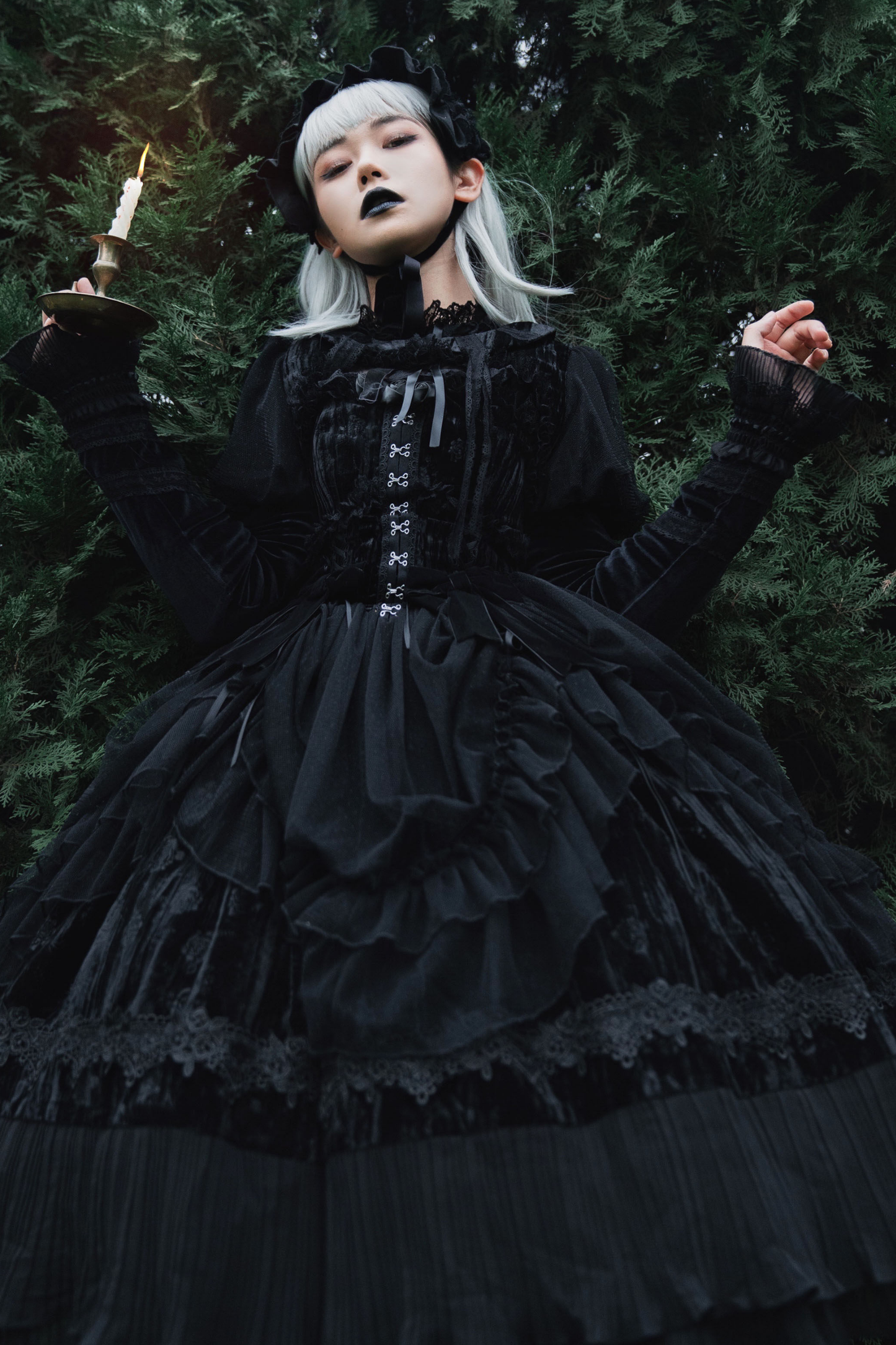 Gothic Chic Doll Lolita Dress + Short Jacket