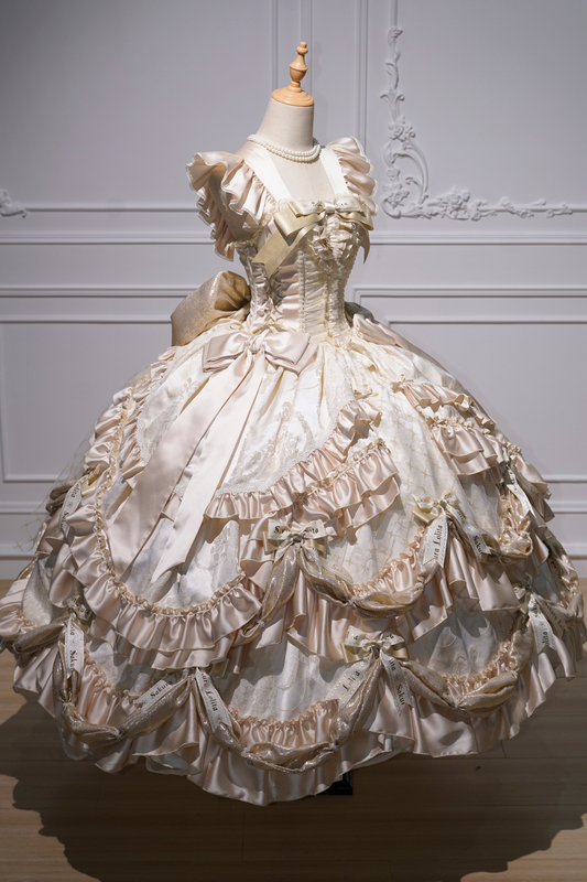 [Vorbestellung bis 27. März]Gepflegtes Jubiläums-Satin-Hochzeitskleid + Langer Schleier + Oberteile