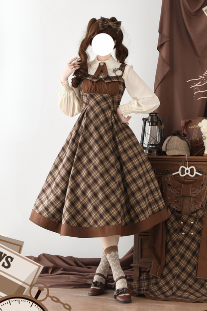 [Reservation Deadline February 3rd] Vintage Detective Series Lapel Cape + Flap Collar Jumper Skirt + Ribbon Brooch