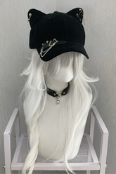 고양이 귀 메탈 야구 모자