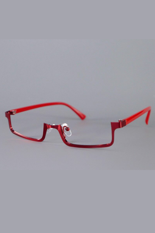 スイートY2Kハーフフレームグラスメガネ