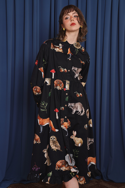 Animal Print Classic Art Style Loose Dress