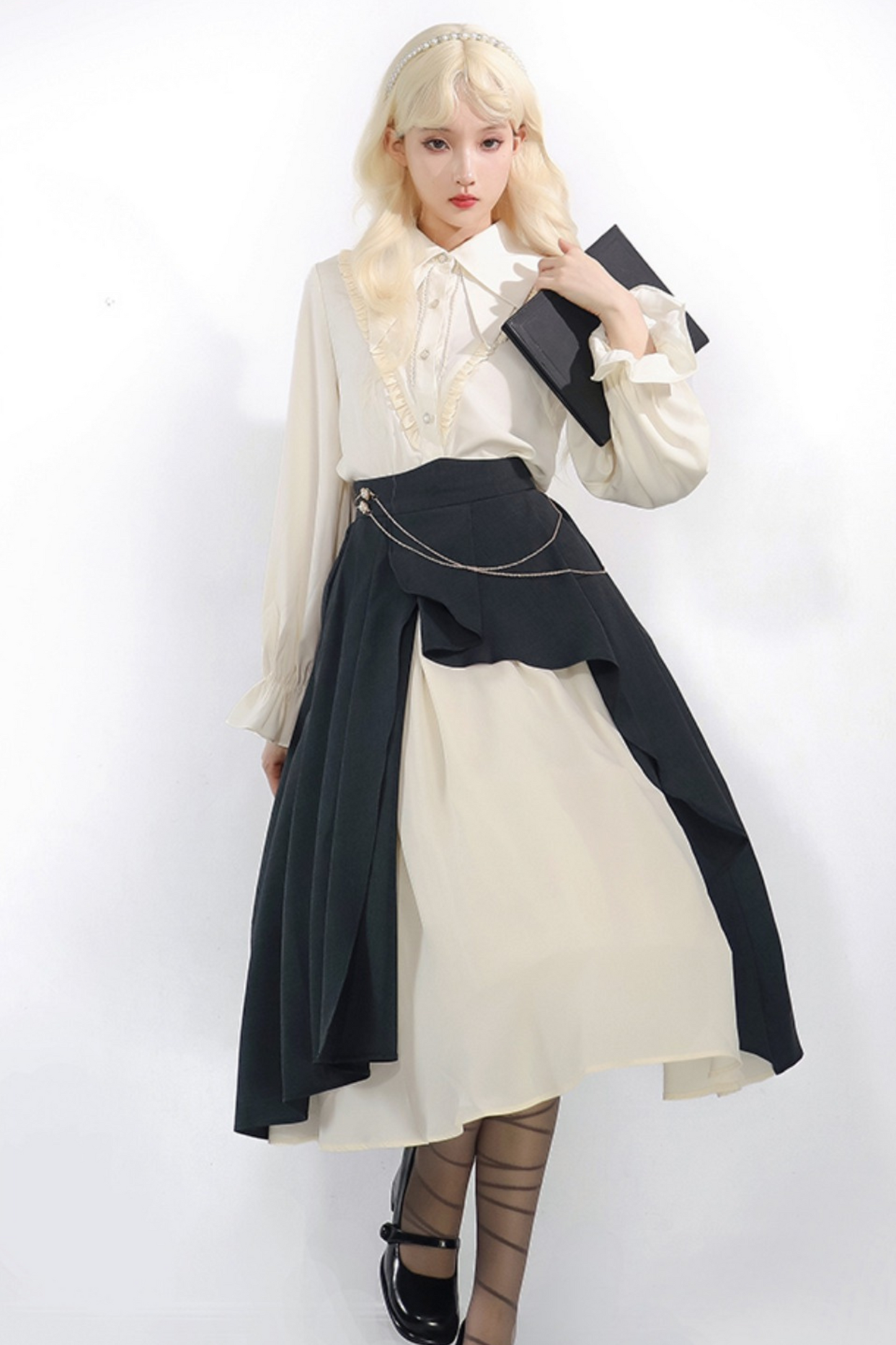 エレガントシャツ+イレギュラースカート