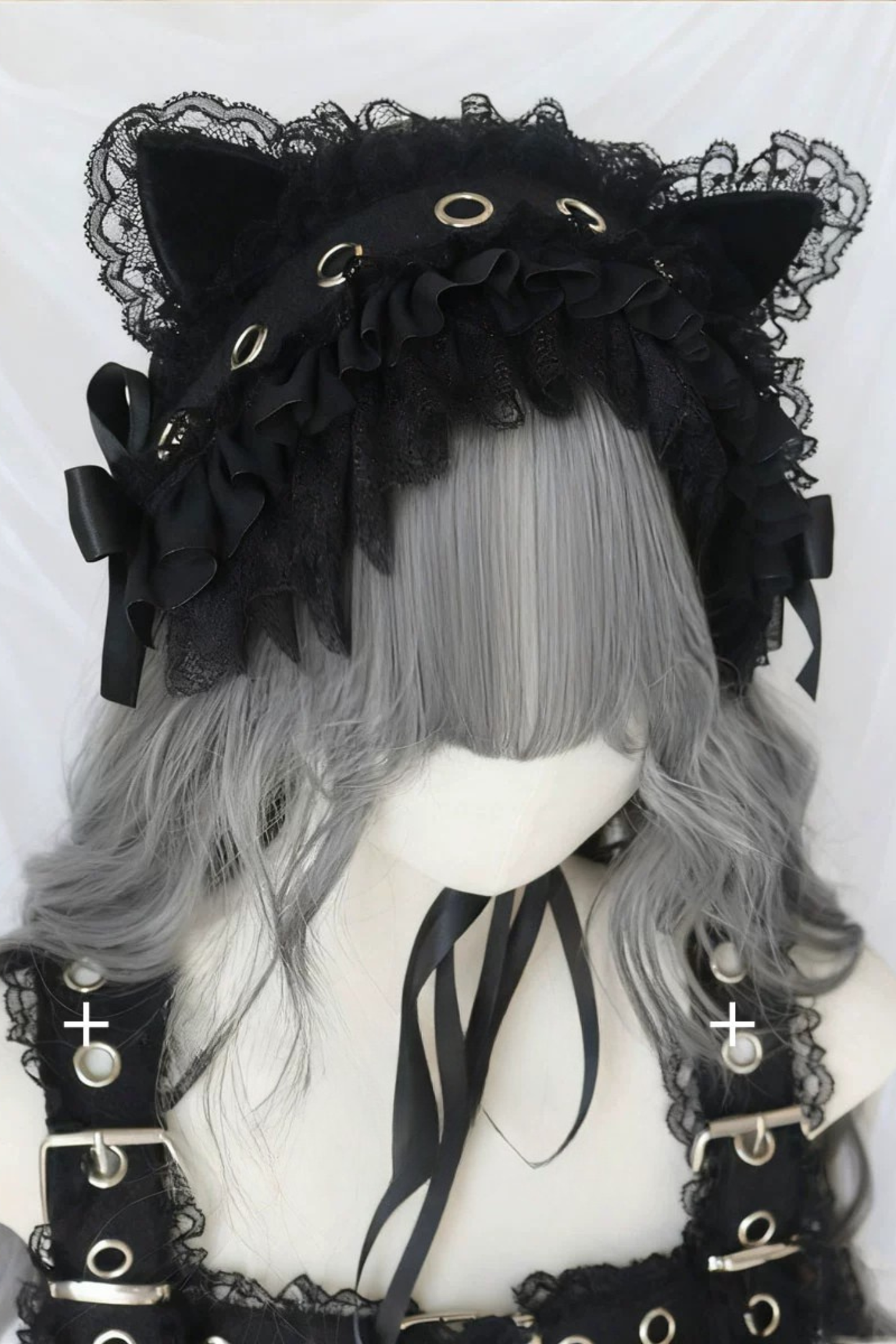 ゴシックレースキャットイヤーヘッドバンド