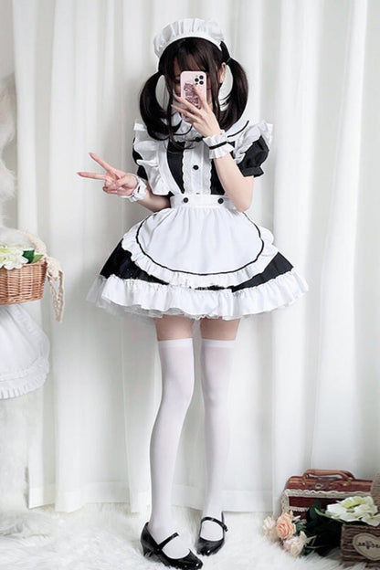 Sexy Black And White Maid Dress