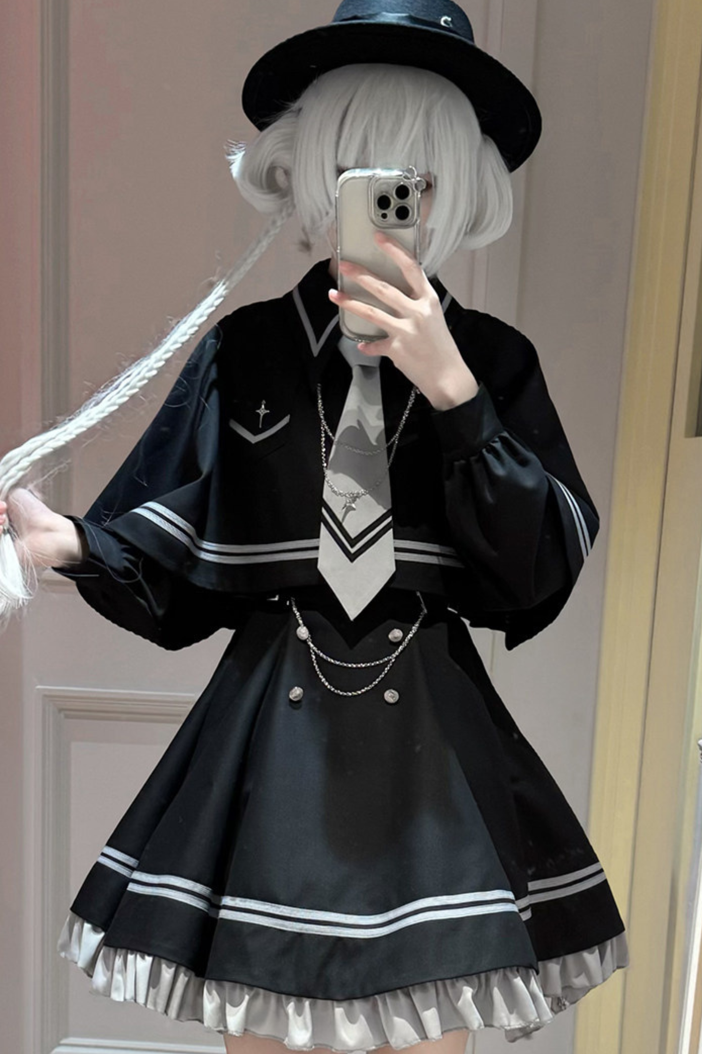 Starburst Sailor Dress Set + Leg Covers + Cape + Tie