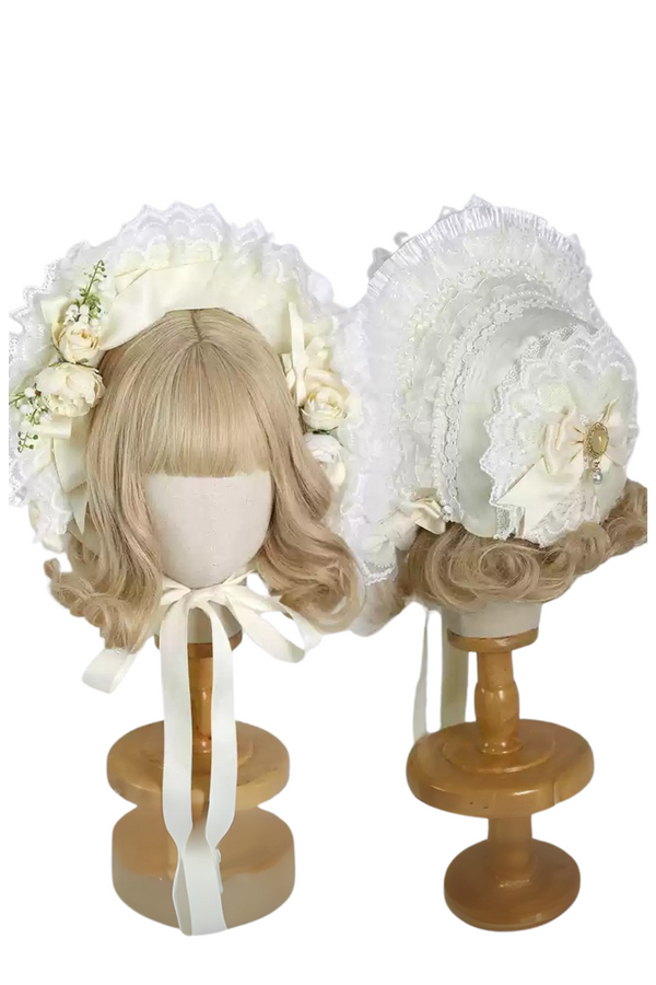 Flower ribbon flat hood
