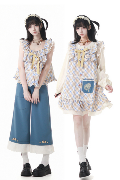Sunflower Dream Girl Dress + Vest + Shirt + Pants