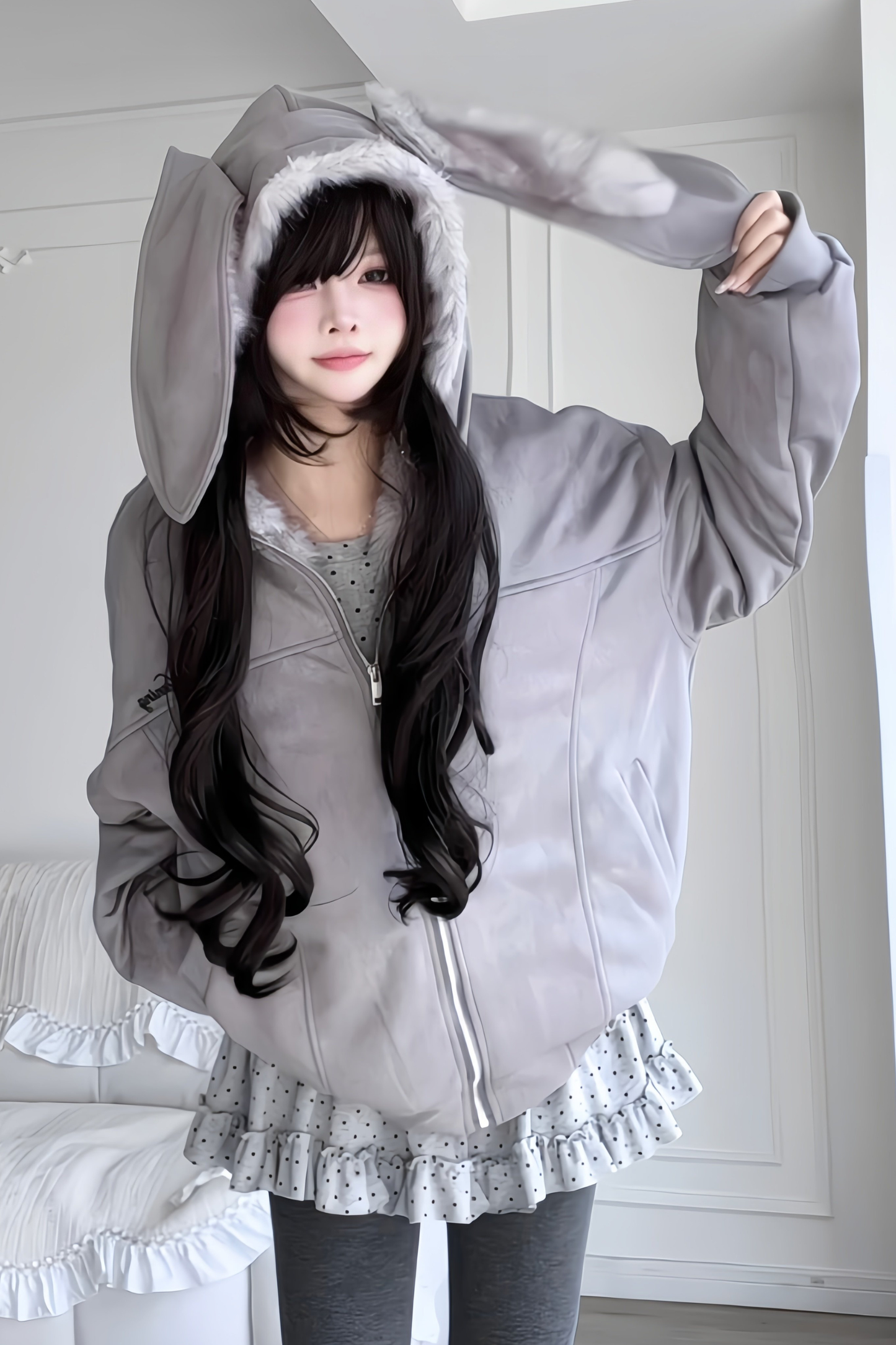Rabbit Ear Hooded Jacket