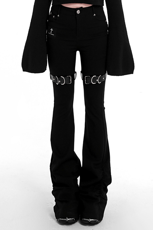 スカルスタッドスタックドパンツ