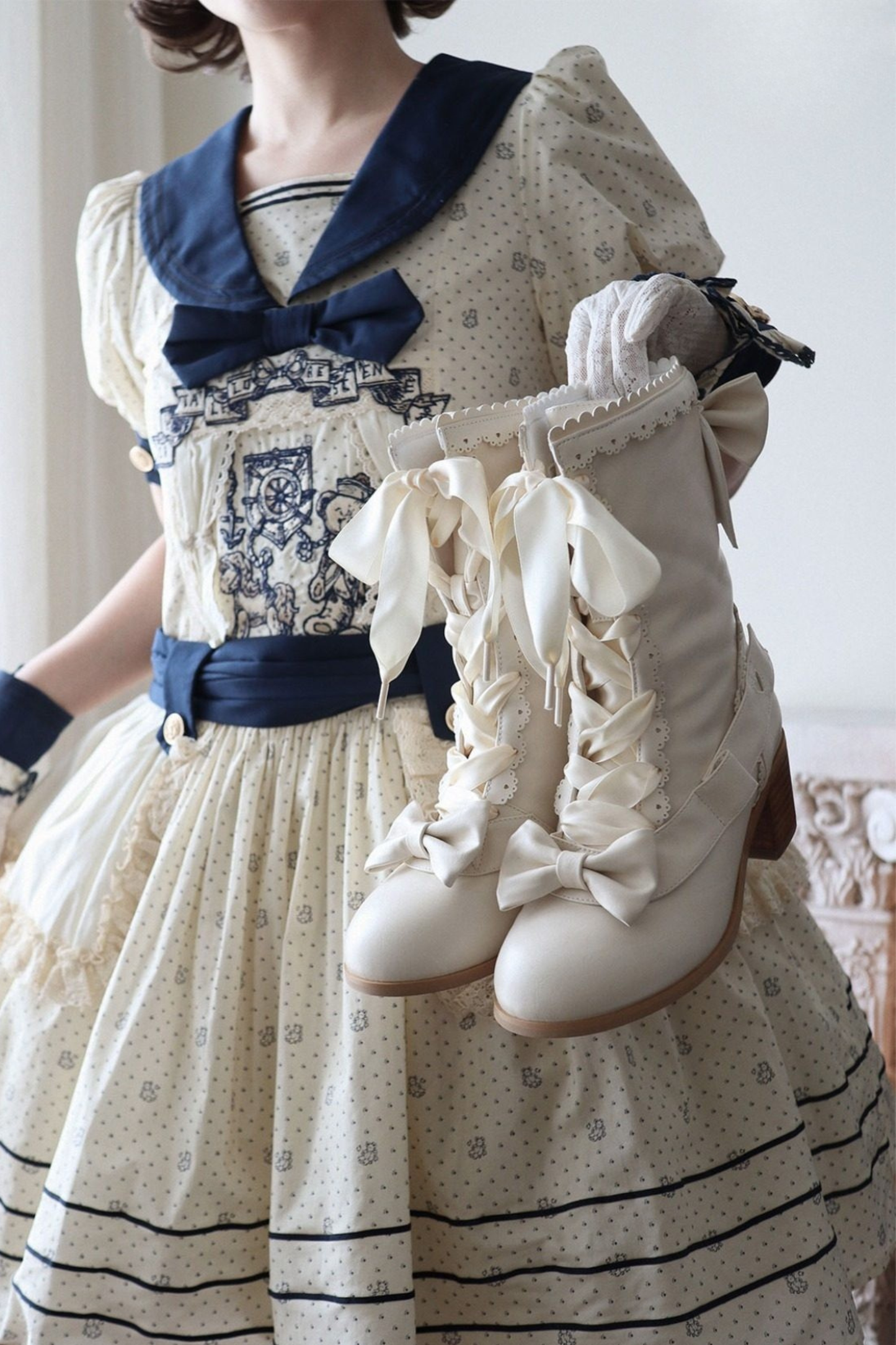 Sheep puff retro boots