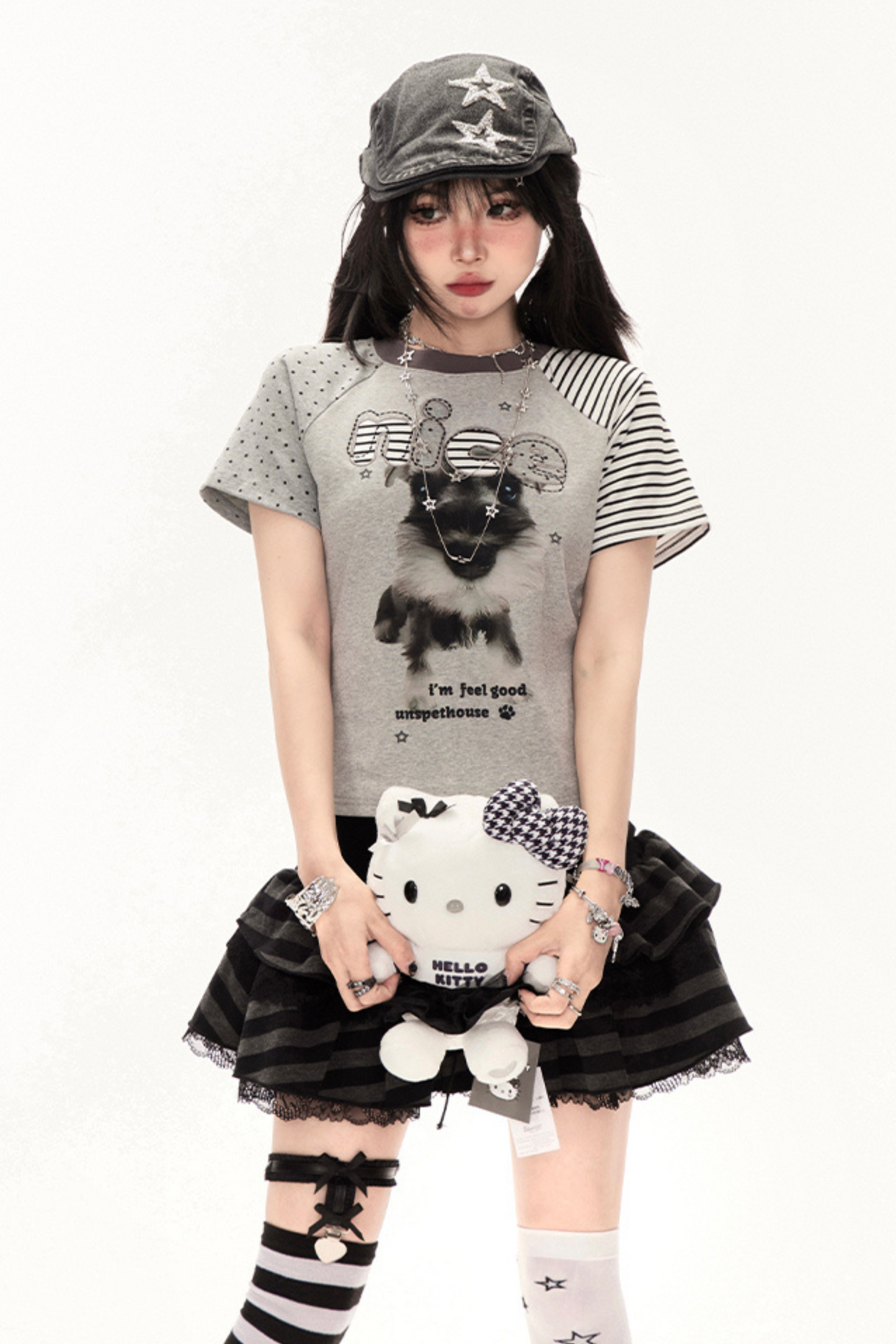 Y2K Spice Girls Border Crop Top