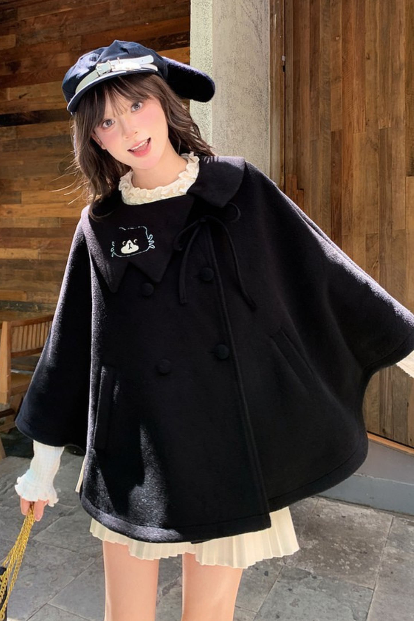 キャットドールカラーリボンマント