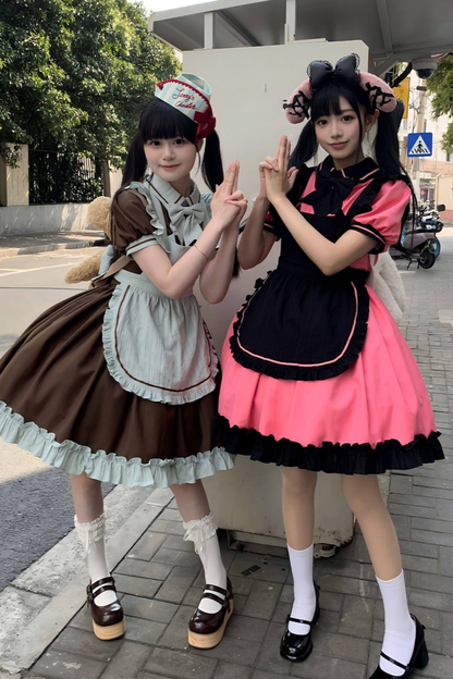 Mint Blackberry Lolita Dress + Apron + Tie