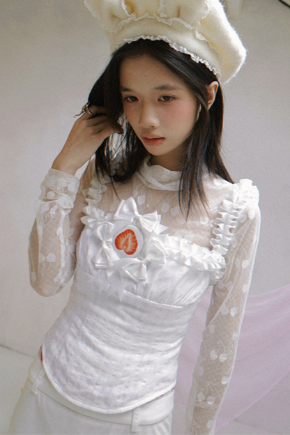 Polka Dot Strawberry Camisole Top