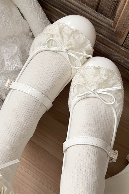 satin lacebow mary jane