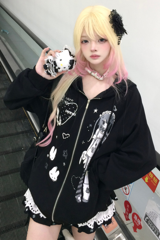 Anime House Girl Hooded Hoodie