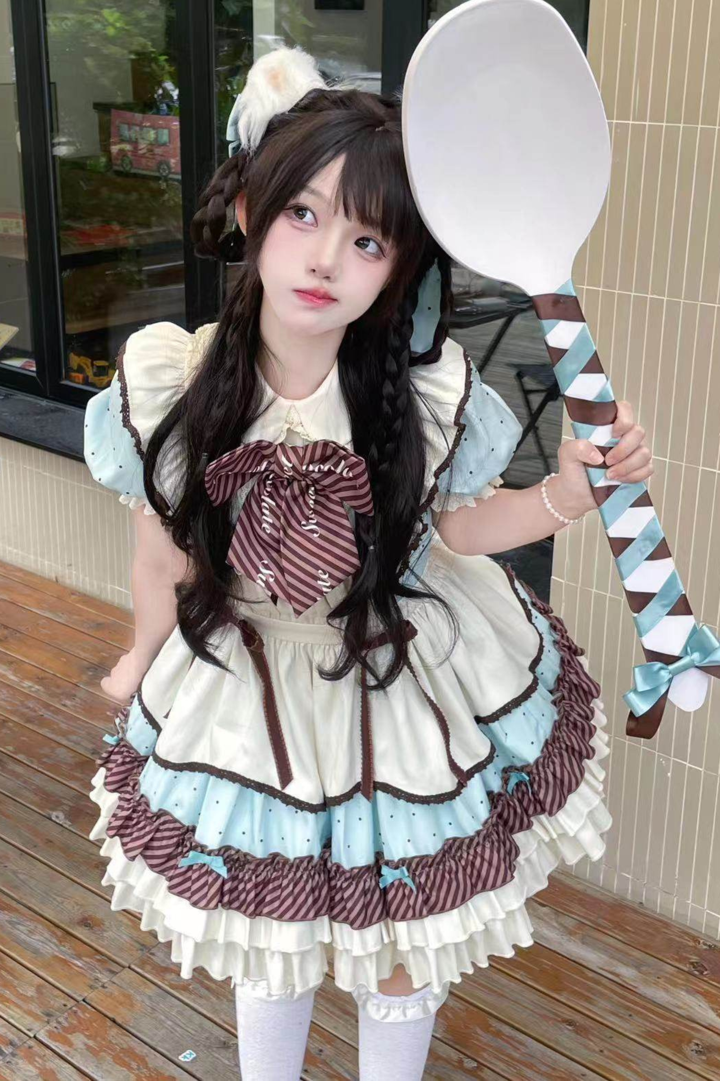 Cream Little Sweet Maid Lolita Dress