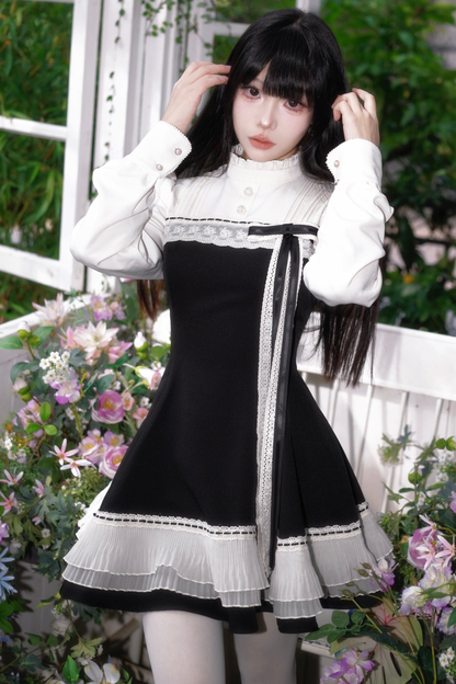 フレンチブラックシックドレス