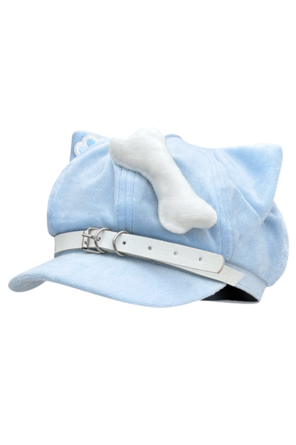 Blue Kitten Ear Beret