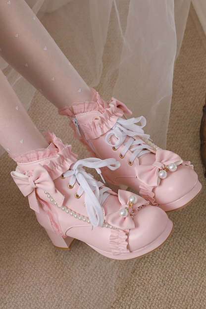 パールリボンスイートロリータブーツ
