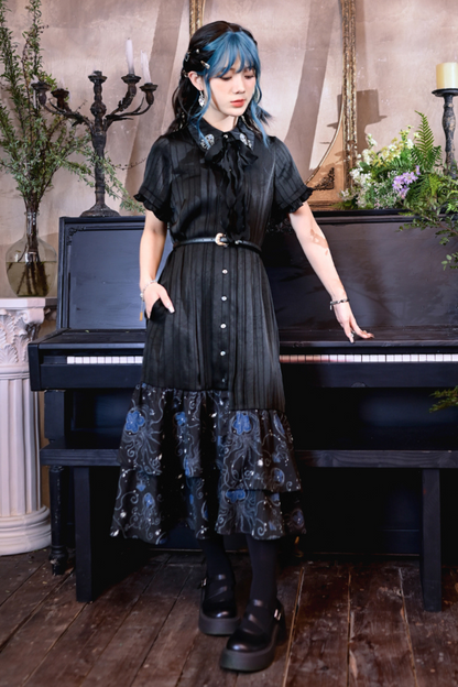 Blue Tears Fishtail Shirt Dress