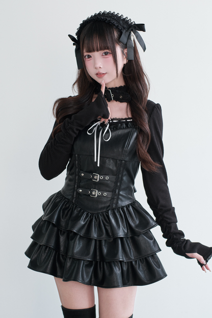 地雷フレアスリップドレスドレス