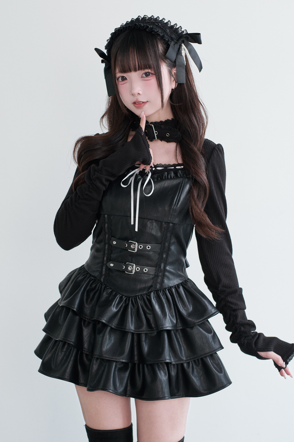 地雷フレアスリップドレスドレス