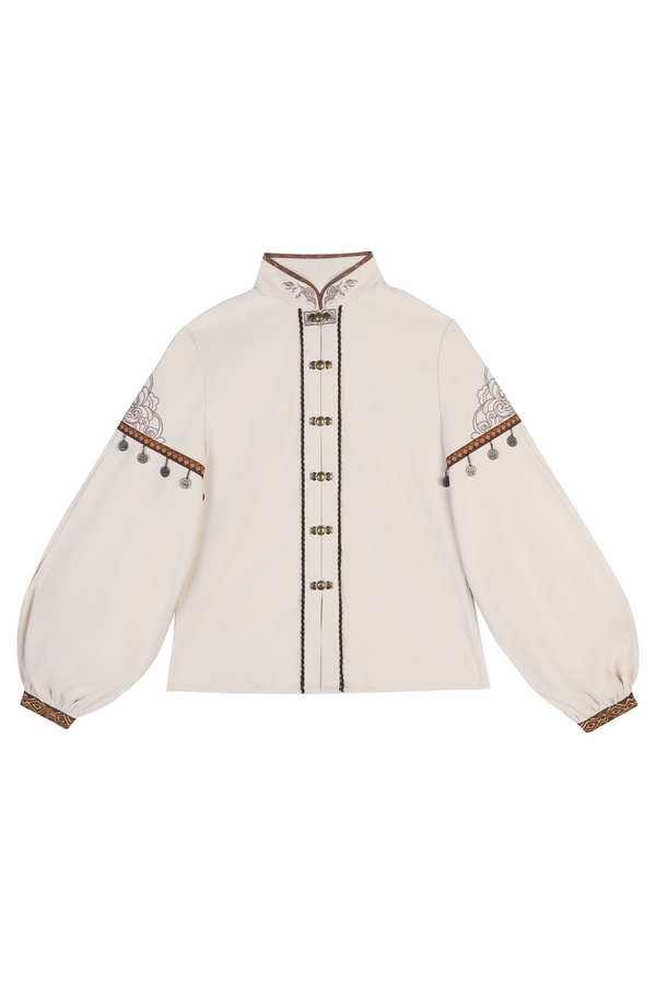 Retro exotic vest + shirt + skirt