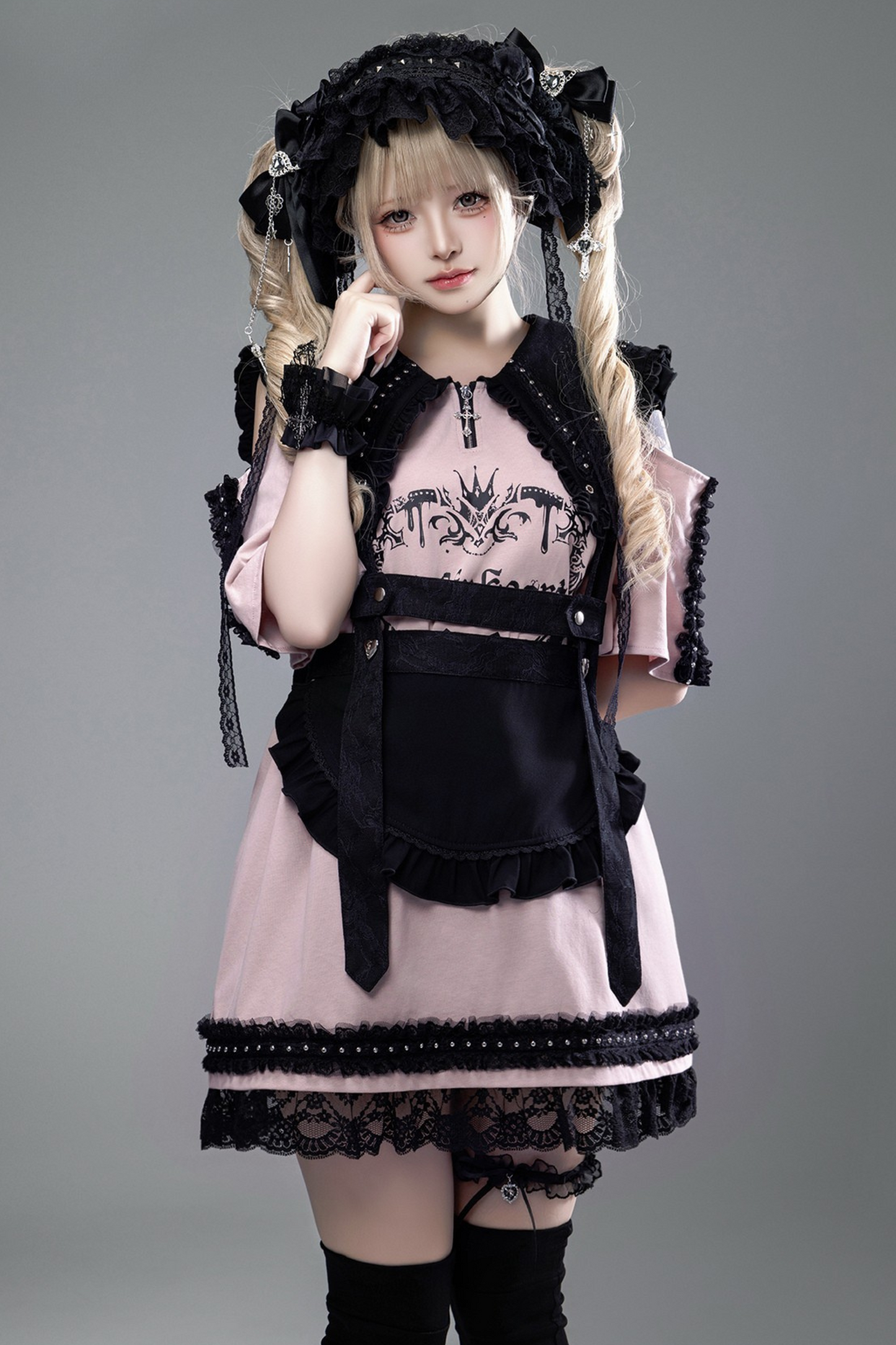 Witch Apprentice Subculture T-shirt Dress + Suspender Apron