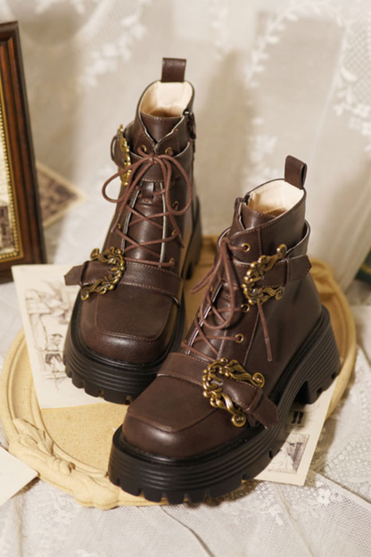 レトロデザインオールドショートブーツ