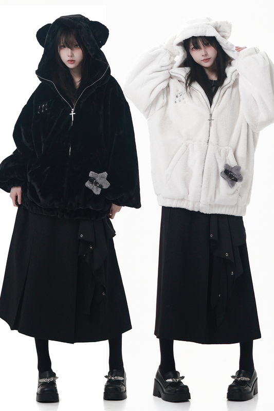 クマフードスターショートコート