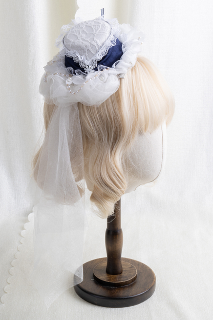 レースハットロリータクリップ