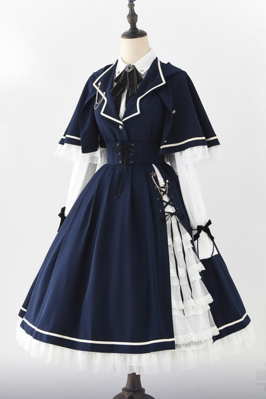 Western Fantasy Cloak Vest + Cape + Skirt + Shirt