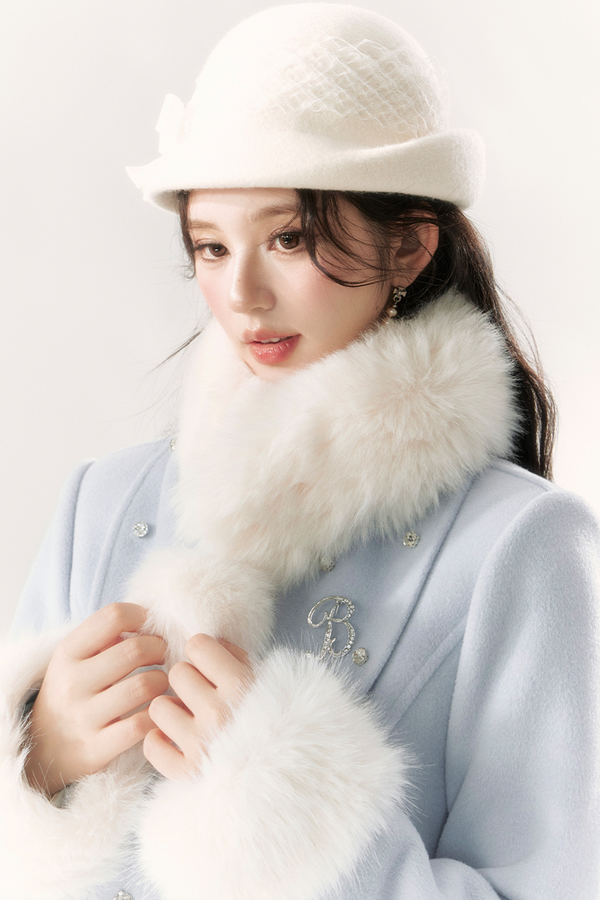 フェイクファーカラーマフラー