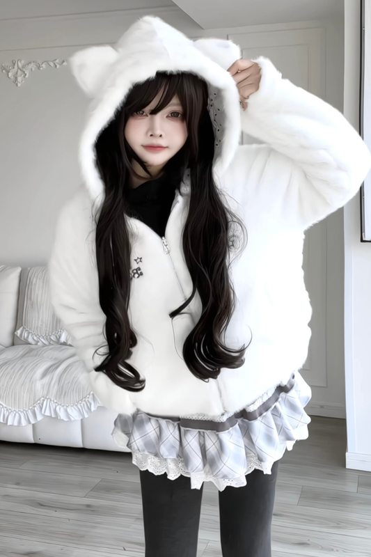 ファーベアフードリバーシブルジャケット