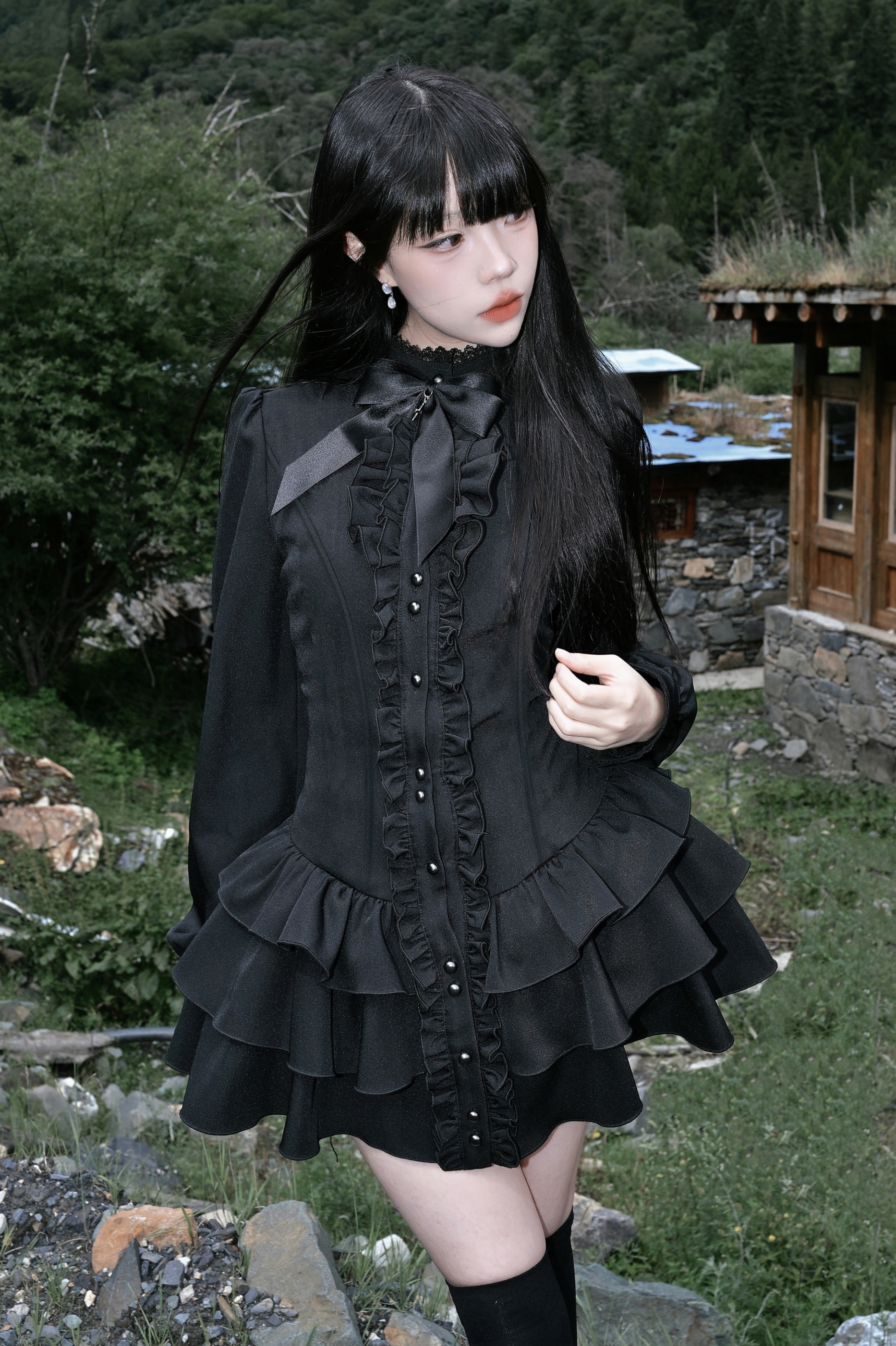 Night Visit Gothic Retro Dress – Belchic
