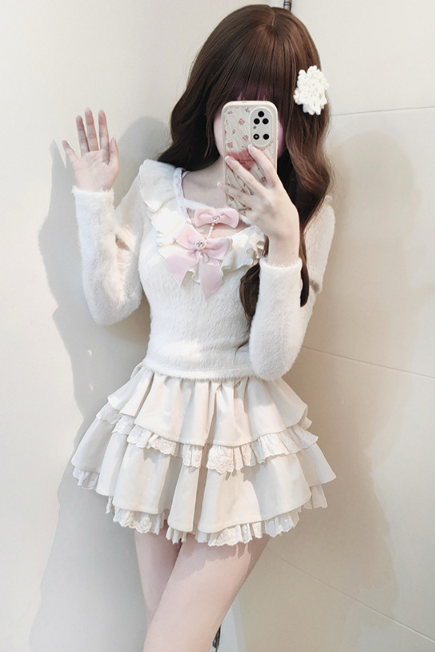 Sweet girly ribbon top + cake skirt