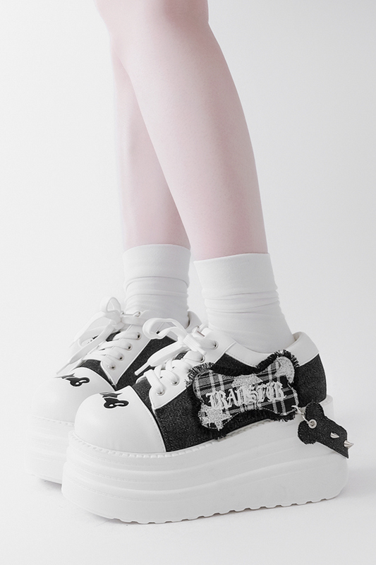 Rock and roll subculture thick-soled sneakers