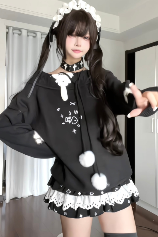 Cute Print Sweat Tops