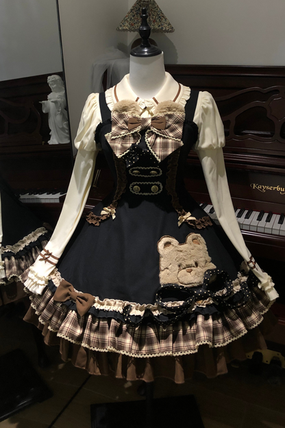 Bear Lolita Jumper Skirt + Top + Cape + Hat
