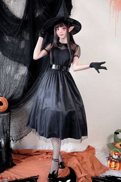 Black Wizard Witch Cosplay Dress