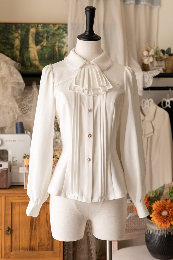 Retro Elegant Waist Cinching Blouse