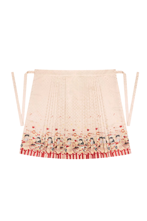 アップルチャイナドレス+スカート+オーバースカート+ブローチ+ショール