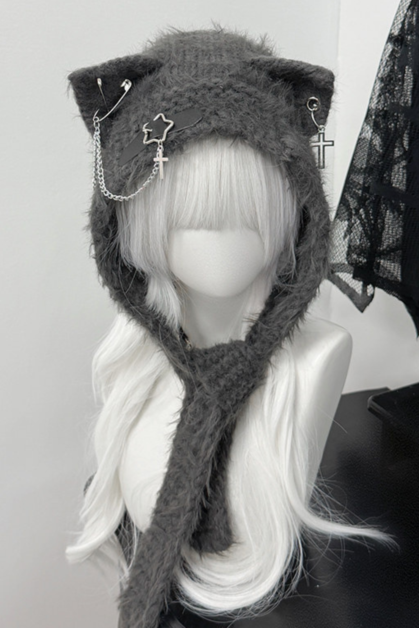 Punk Cat Ear Knit Hat
