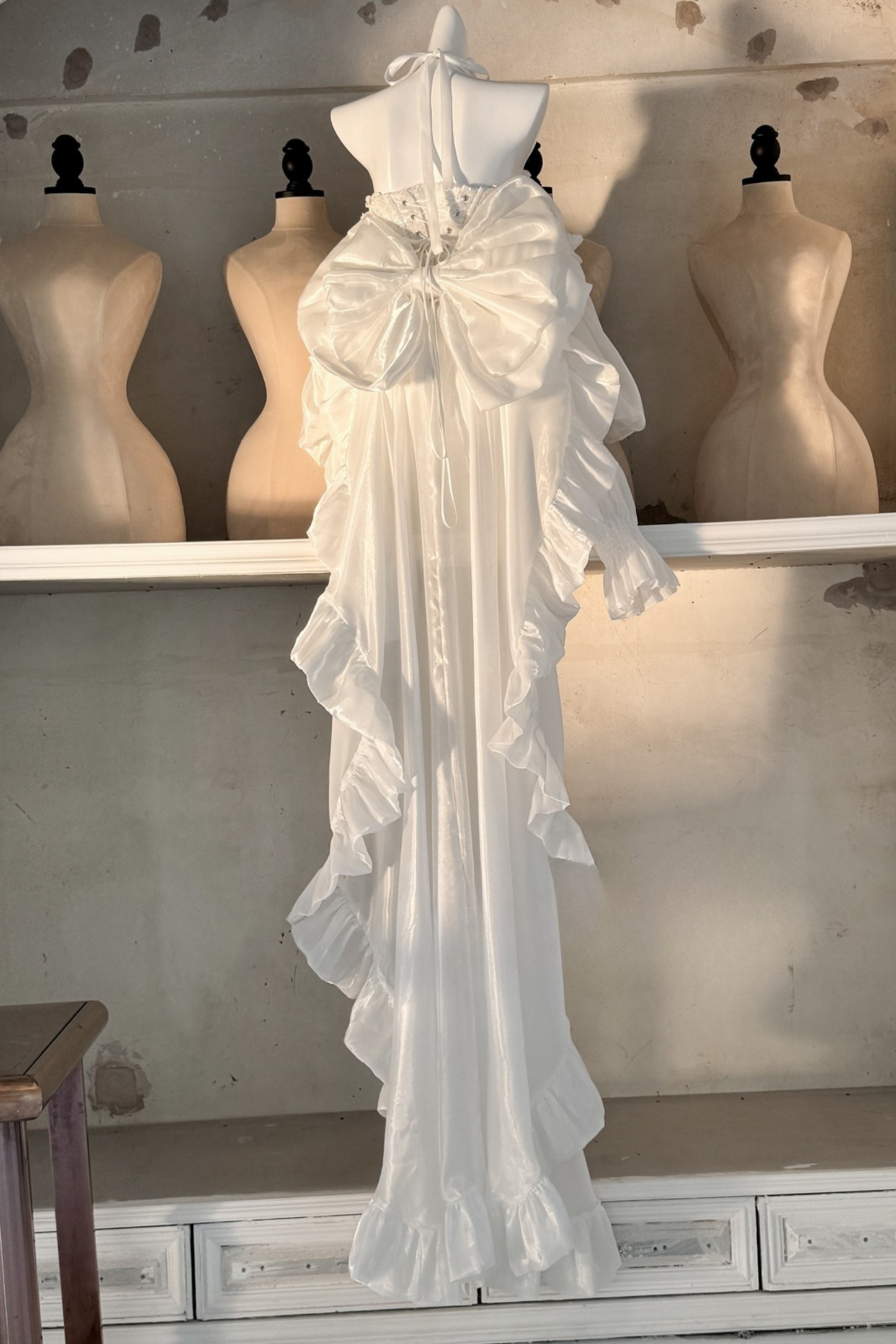 パーフェクトチューブトップ+フリルスカートパンツ+リボンテール